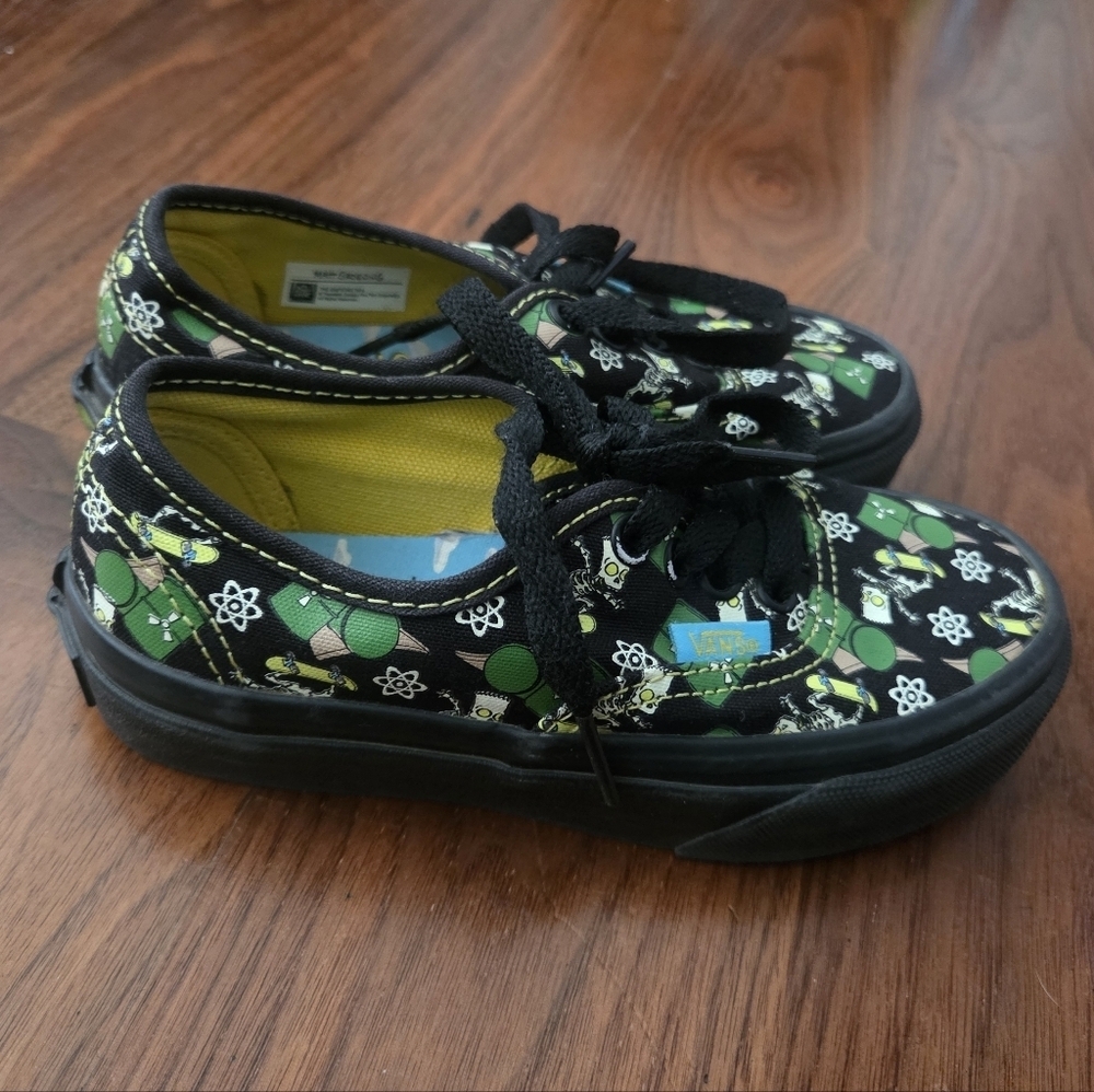 Vans The Simpsons x Authentic 'Glow Bart' kids' sneakers Size 11.5